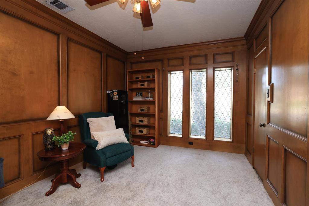 Another view of the office with closet on the right