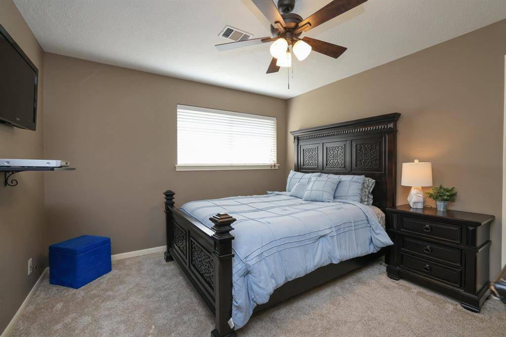 One of three bedrooms on the second floor