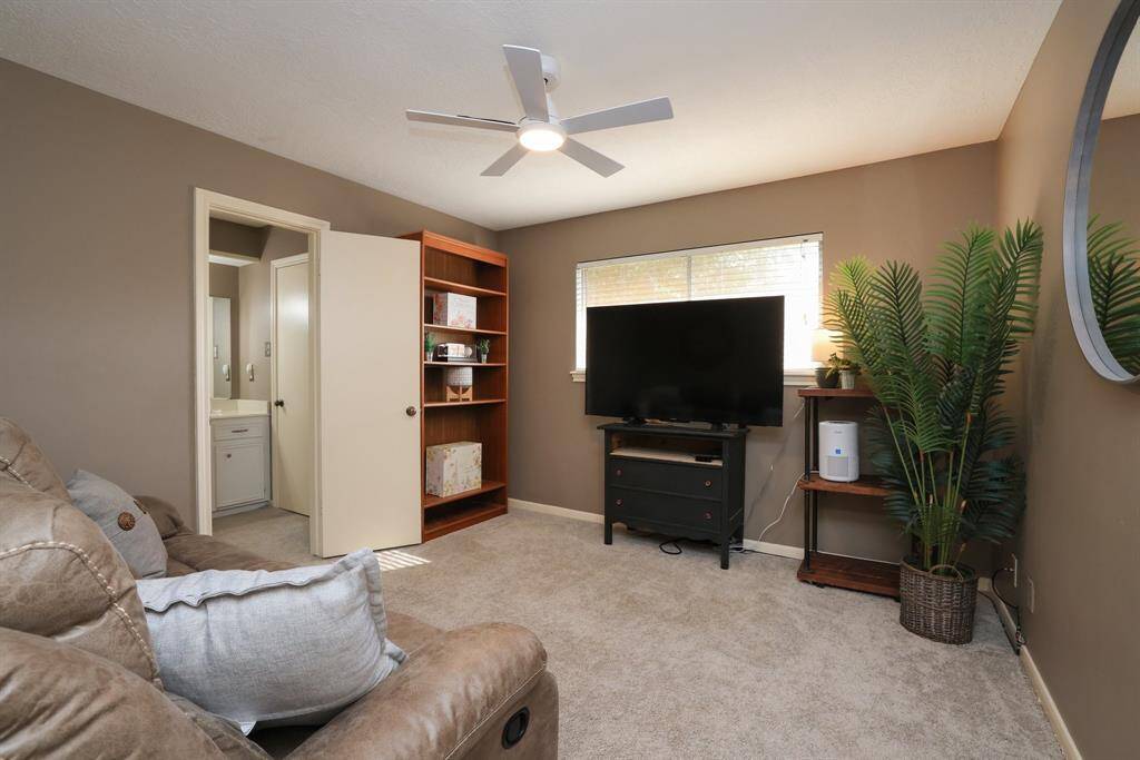 Bedroom on the second floor used as a TV room