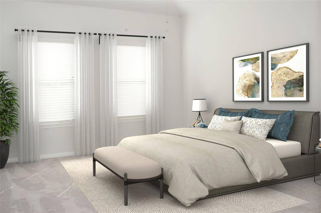 Your Primary Suite is appointed in neutral tones, with like-new carpet. Gently-lived in and well-cared-for, 1730 Cindy Lane ready to become your new home. Digitally Staged.