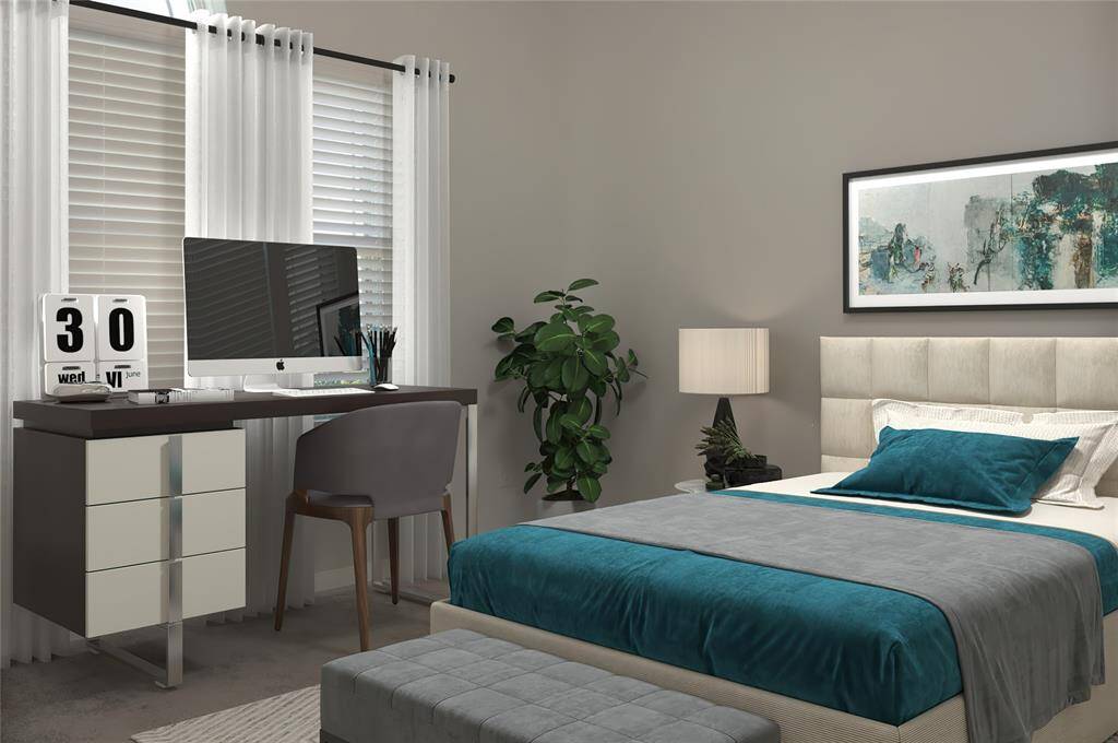 Staged as a Bedroom with Study space, there are 2 secondary Bedrooms in addition to a spacious Primary at 1730 Cindy Lane. Neutral tones, this space has been gently lived in andready to become your new home! Digitally Staged.