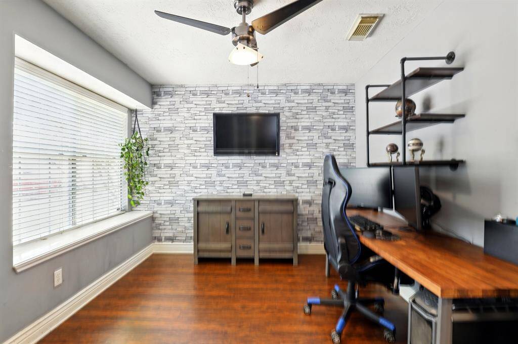 Dedicated home office with plenty of natural light — perfect for remote work, studying, or creative projects.