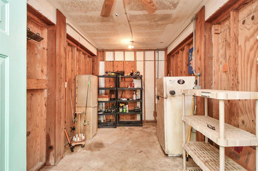 Convenient ground-level storage for easy access and organization.