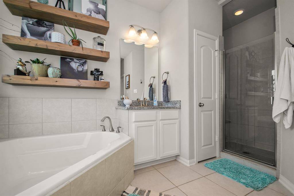Spa tub and separate walk in shower