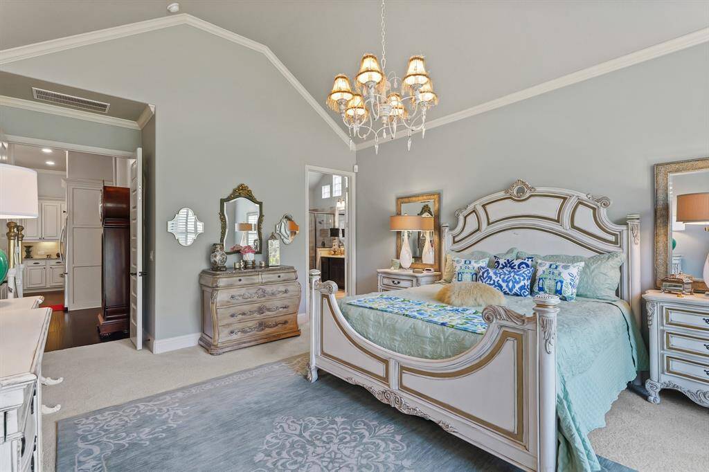 Another chandelier in this room to add to the charm of the primary.