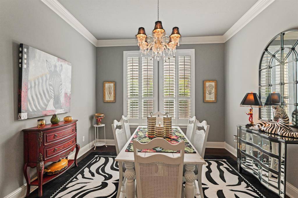 Formal Dining Room - option as a study/ home office is well lighted.