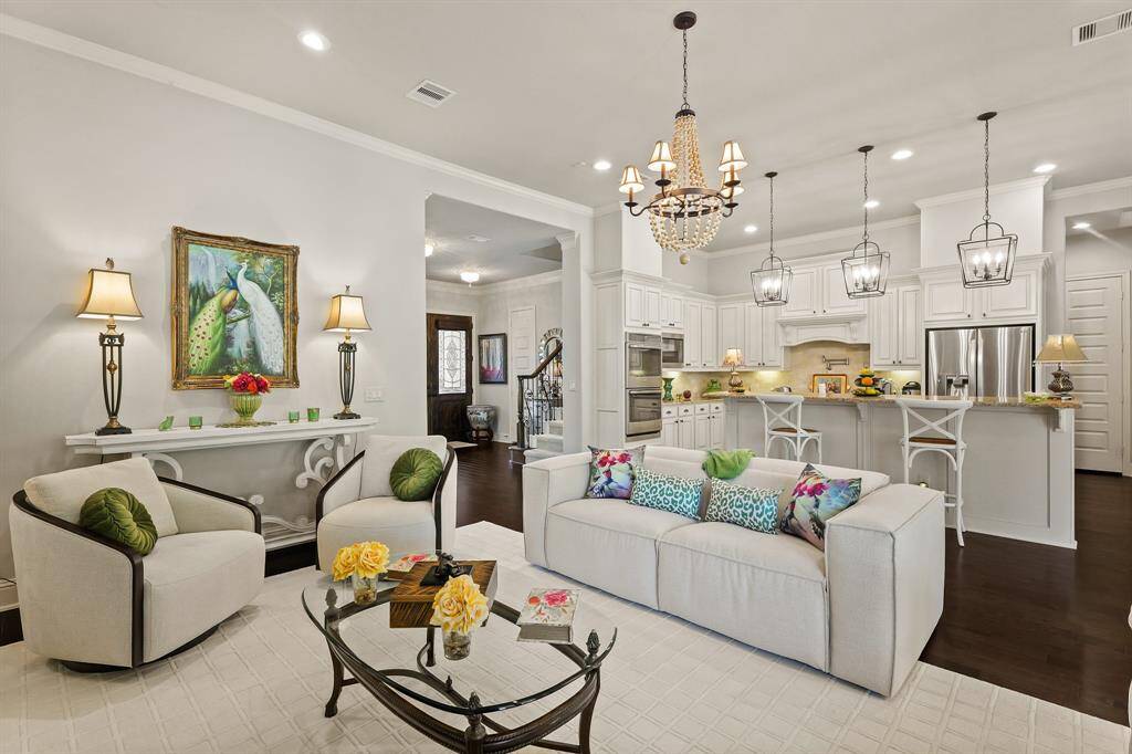 Looking to the kitchen area and main entrance passage way to the home.