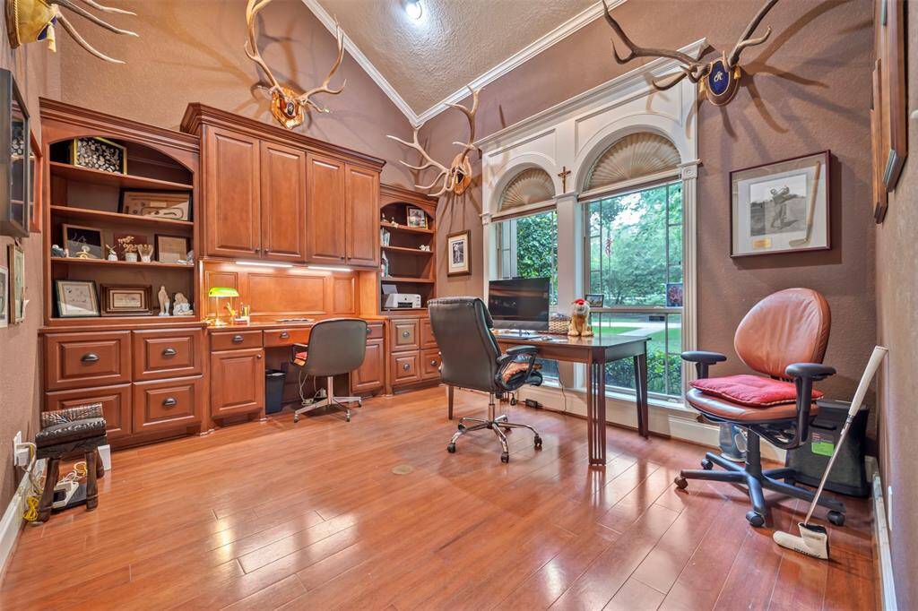 Secondary Bath features Granite Vanity, lots of Storage, Hamper Cabinet, Large Walk-in Shower