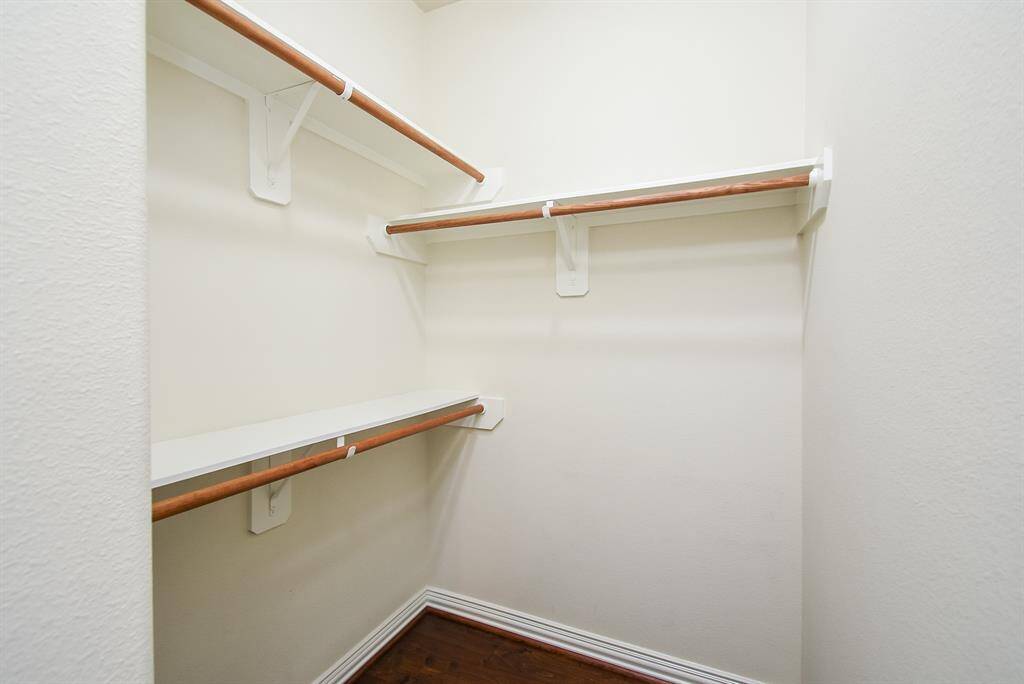 One of the secondary bedroom walk in closets.