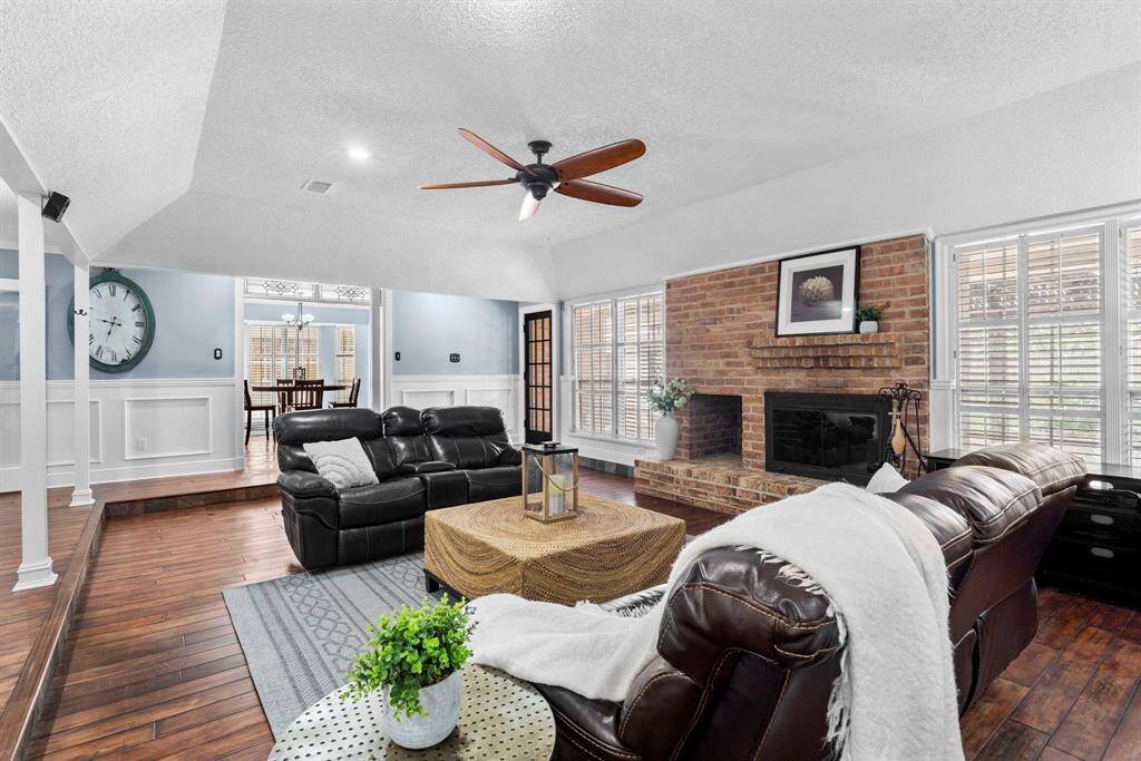 Another view of the bright andspacious living room.