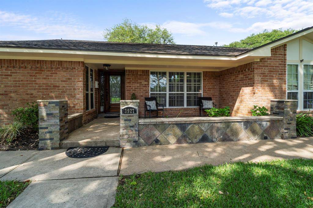 The front porch is perfect for a sitting area.