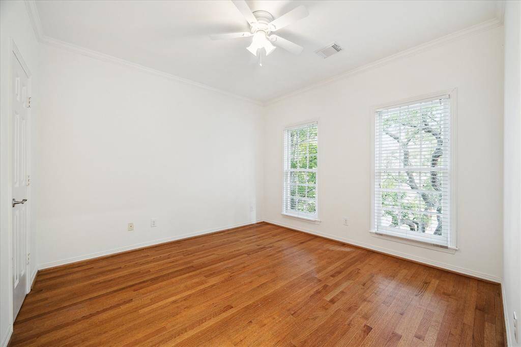 BEDROOM TWO.  Note the hardwoods throughout the home.  No carpet here!