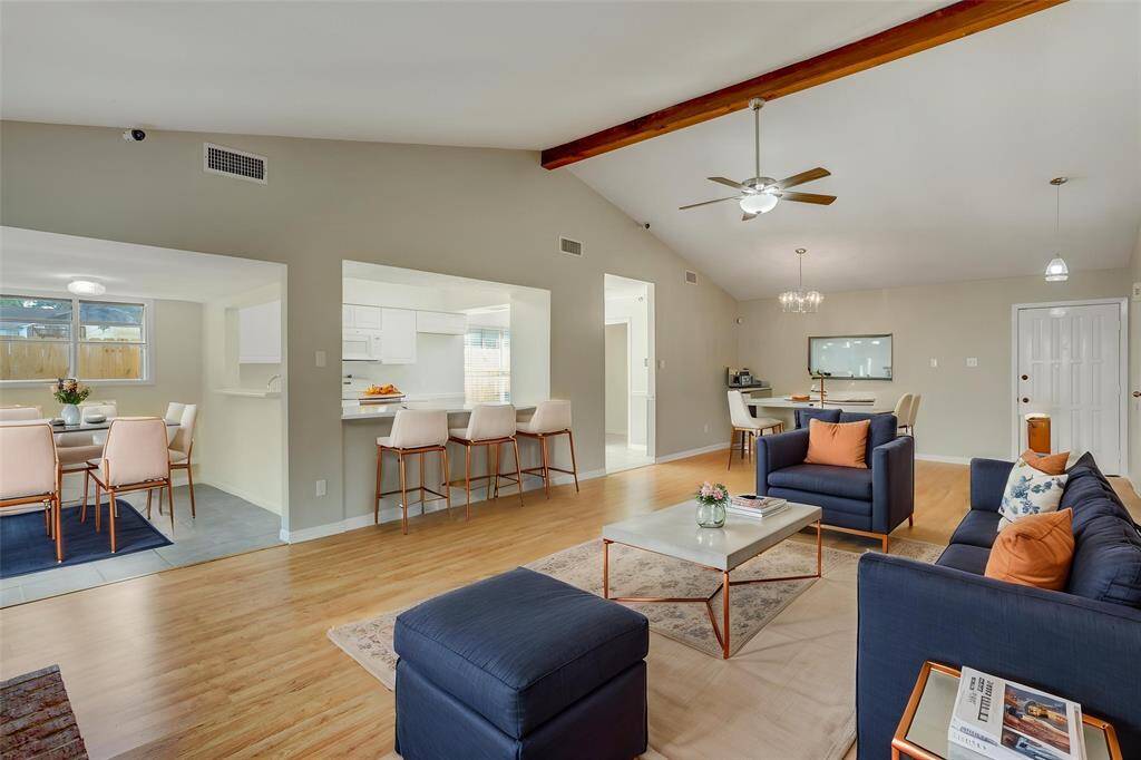 Another view of all this flex space! The flex room can be an office space, or a formal dining room shown here.