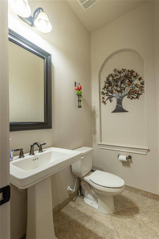 Powder room on first floor.