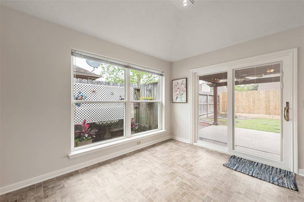 Sliding glass door to the patio.