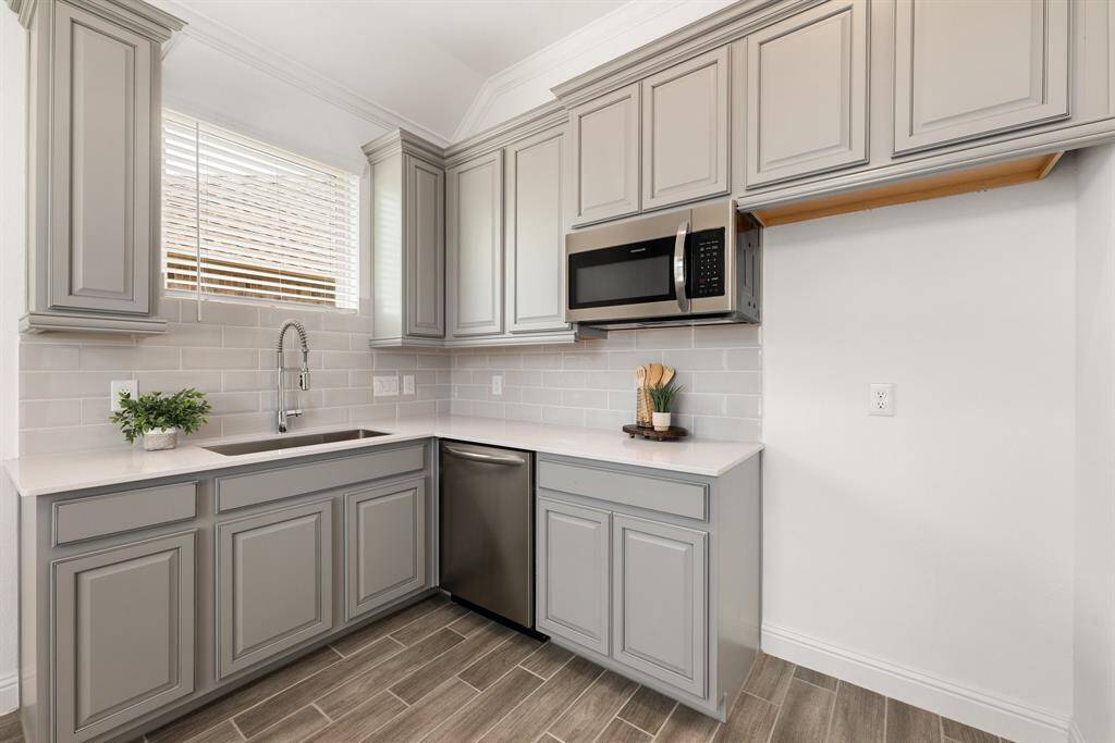 Next Gen Suite Kitchenette includes, Full Size Basin Sink, Microwave and Dishwasher and Space for Full Size Refrigerator