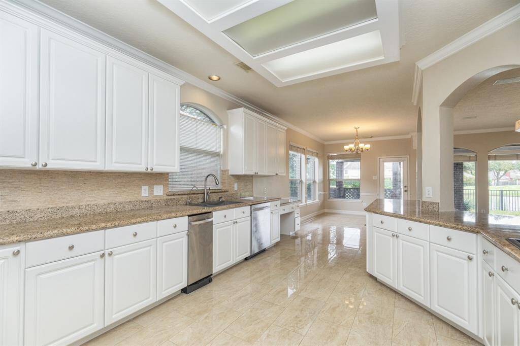 kitchen with granite countertops