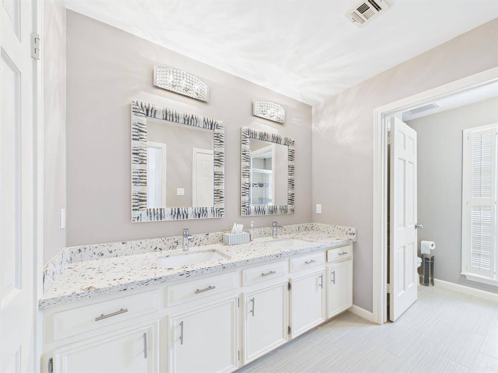Nicely Appointed Primary Vanity with Dual Sink and Oversized Vanity