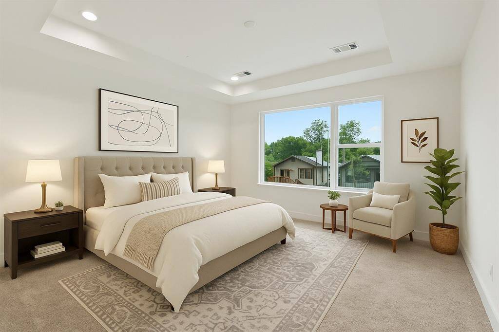 Virtually Staged Primary Bedroom
