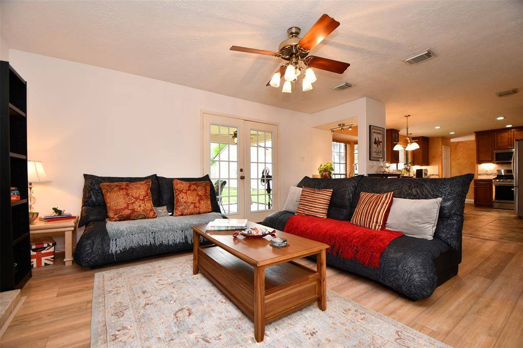 Open the french doors and step out into your covered patio.