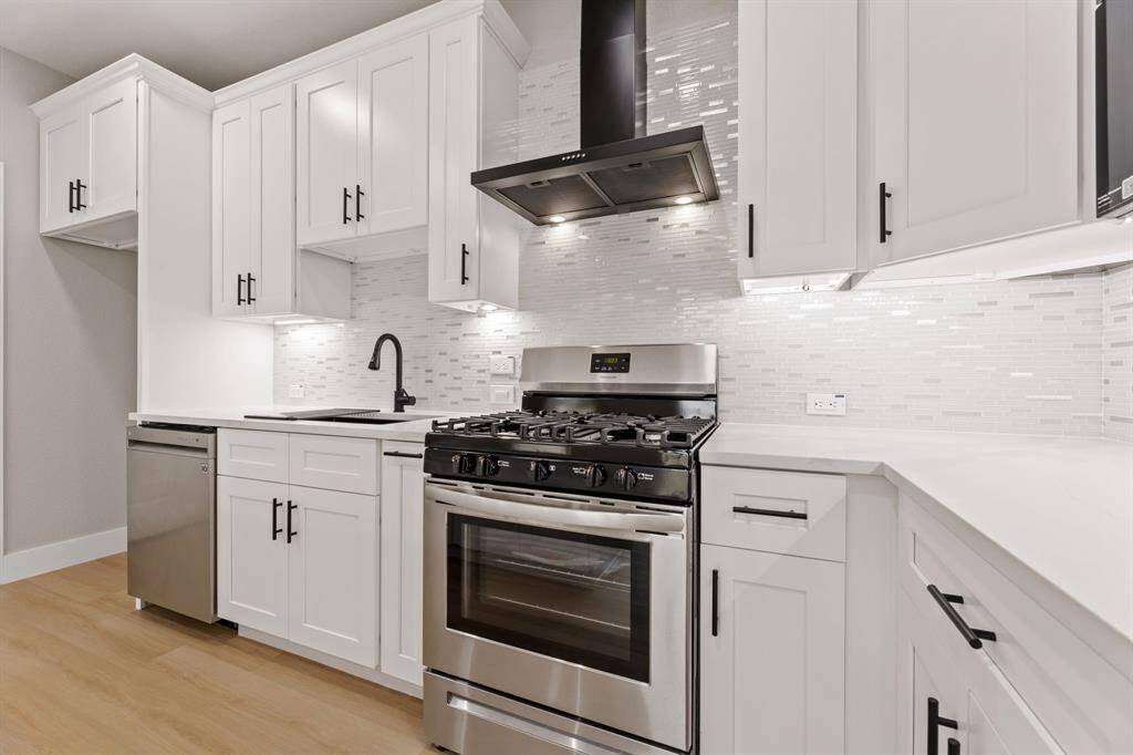 Gourmet kitchen awaits. A spacious kitchen with top-of-the-line stainless steel appliances and a beautiful quartz island for meal prep and entertainment.