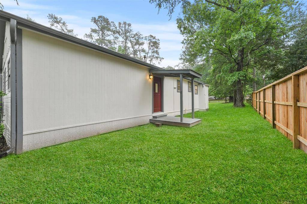 Backyard, new privacy fence