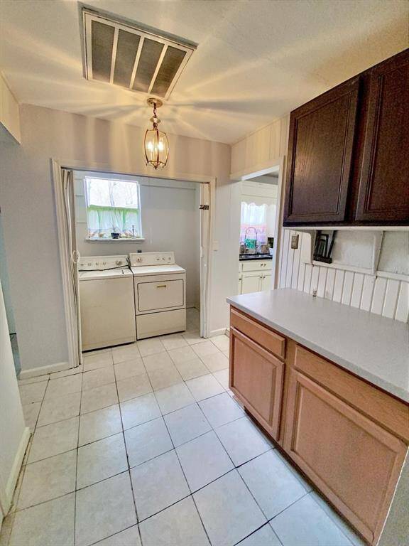 laundry area.