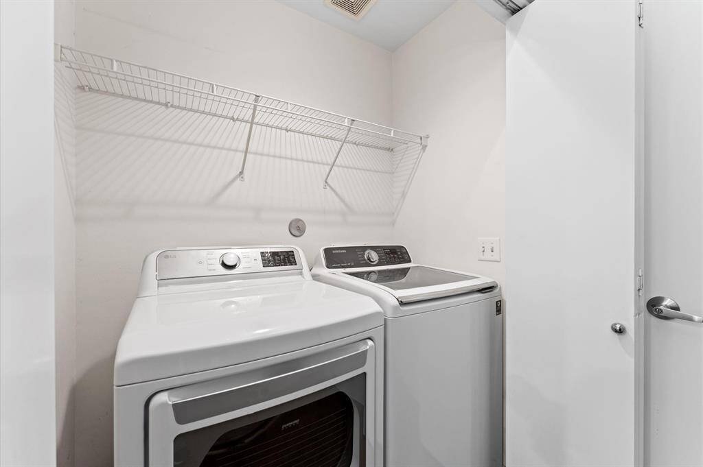 Washer & dryer conveniently included.