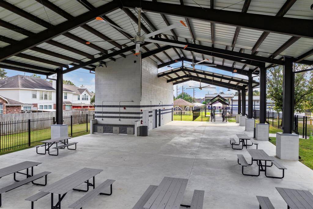 You have access to this huge covered pavilion with tables!
