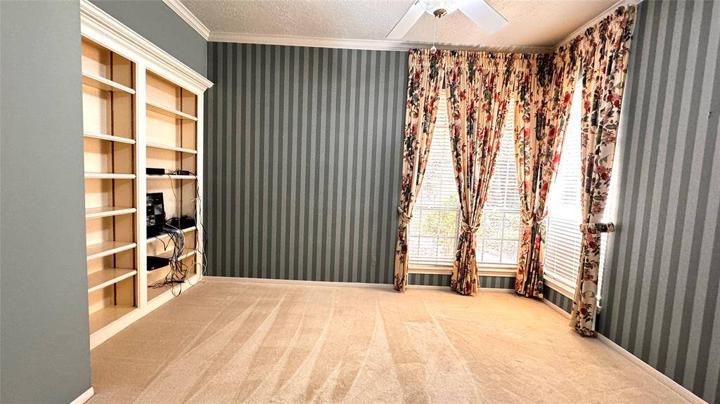 Home Office with builtin bookcase