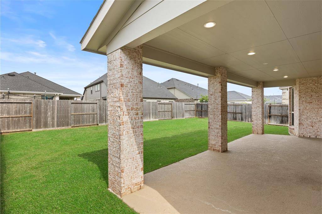 Covered patio backyard