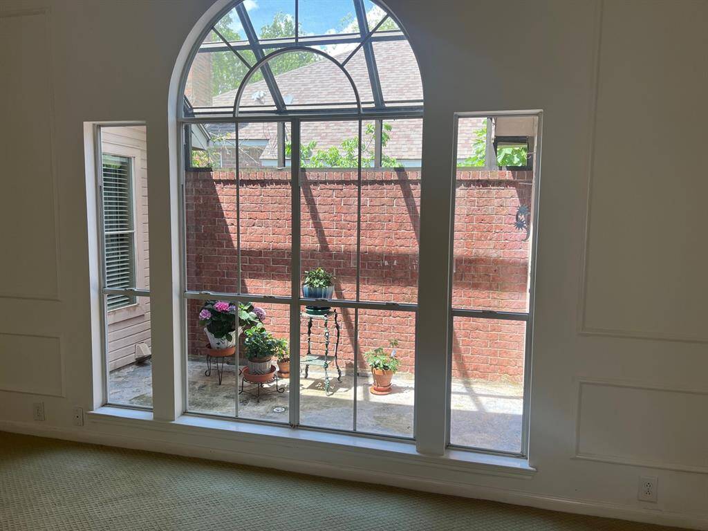 Pretty view of the atrium from the living room