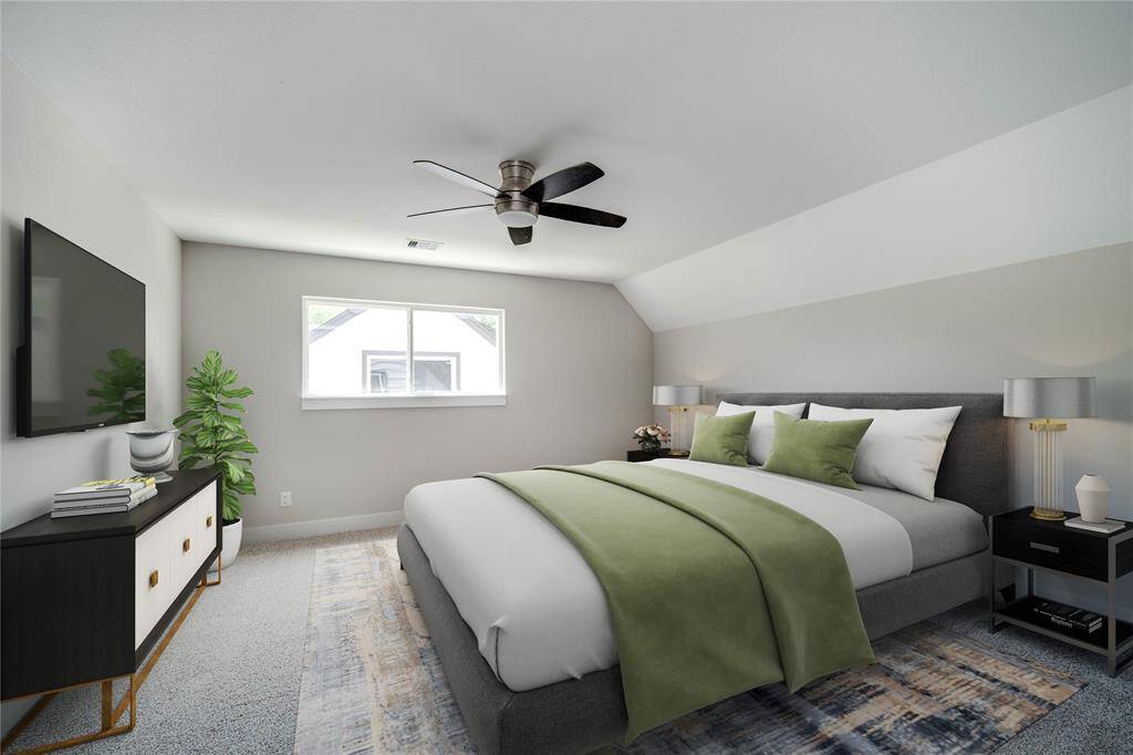 Virtually staged photo. Bedroom #4 upstairs.