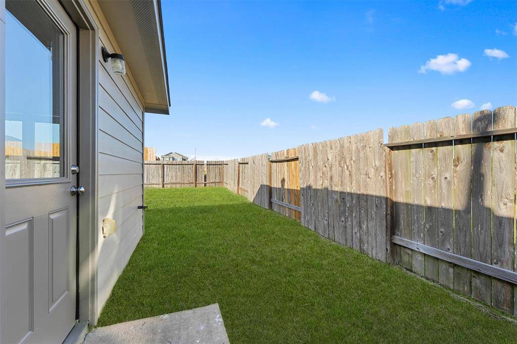 Full fenced backyard