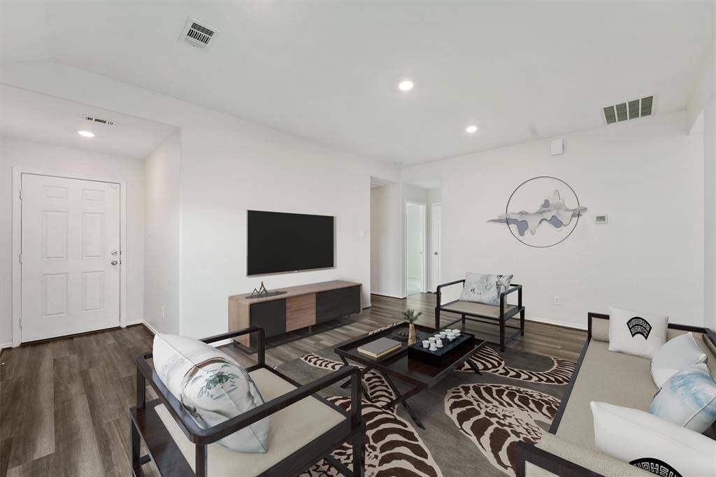 Living room ready for entertainment