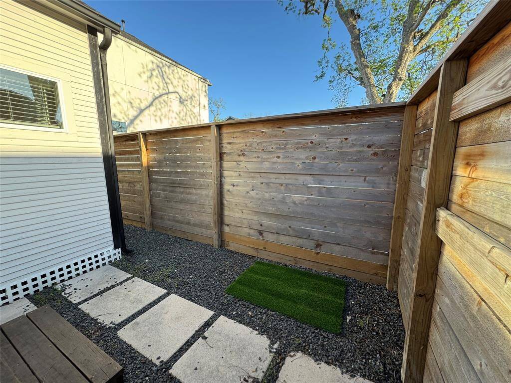 Private backyard