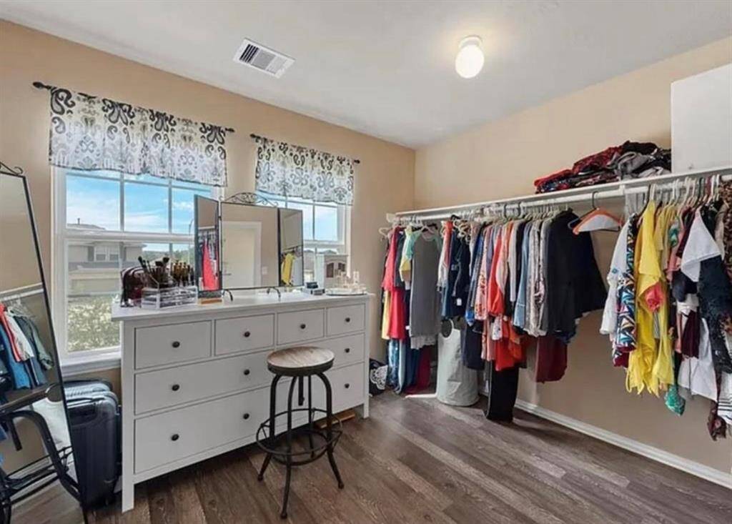 Large walk-in closet.