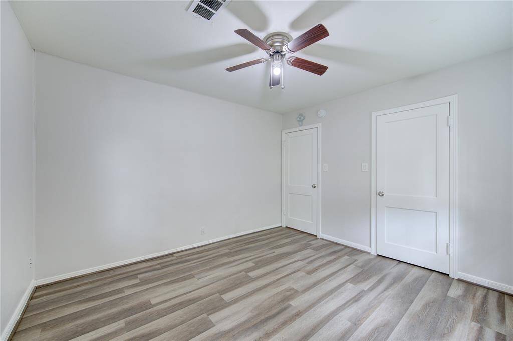 Very large master bedroom with two porches.
