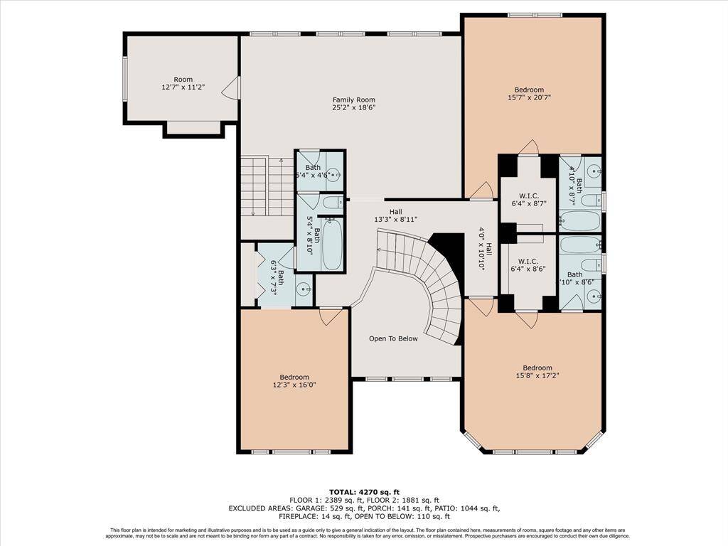 Take a look at the home's floor plan on the second level.