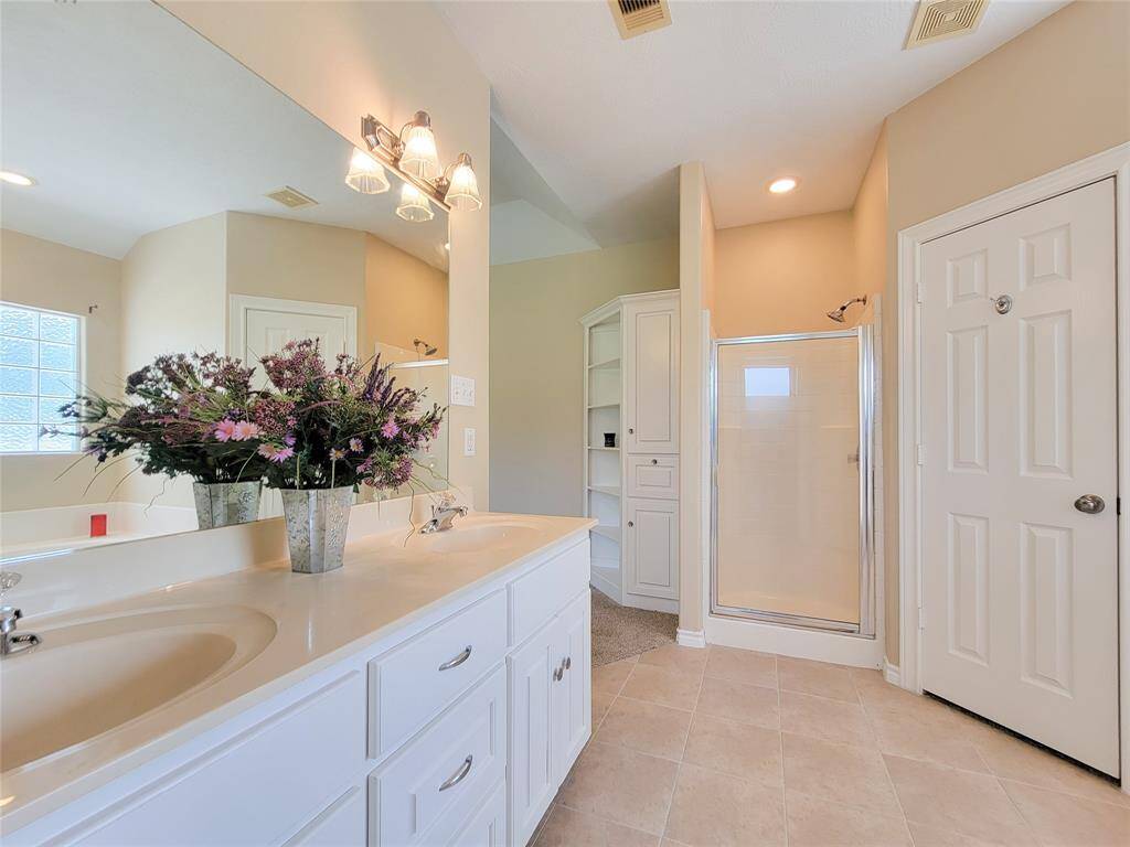 Separate Shower, Linen Closet to left