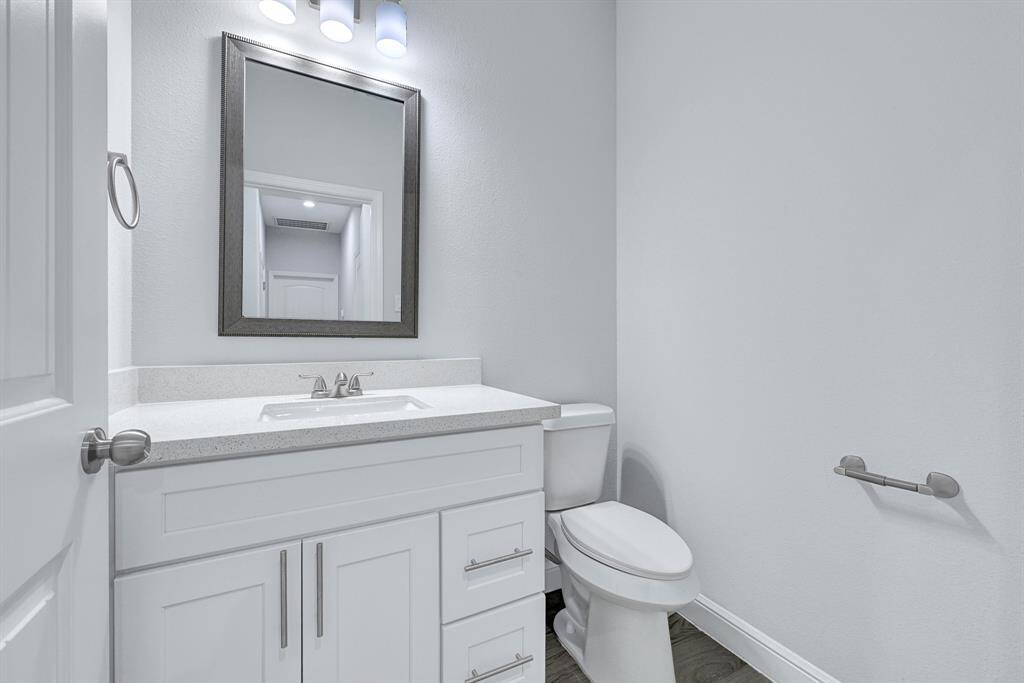 Convenient half bath located on the main floor.