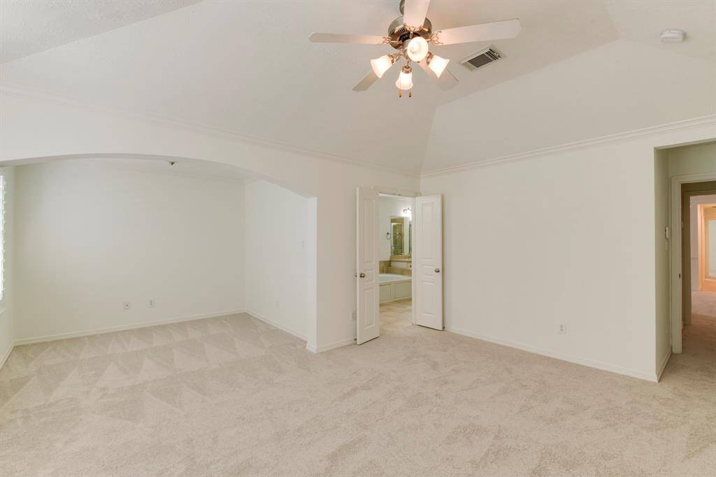 Primary bedroom has large sitting area off the bedroom which is great for a home office or exercise equipment.