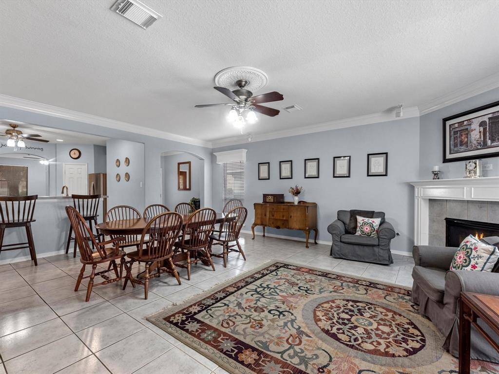 This view shows the breakfast bar into the kitchen. Enjoy casual meals or chatting with guests.