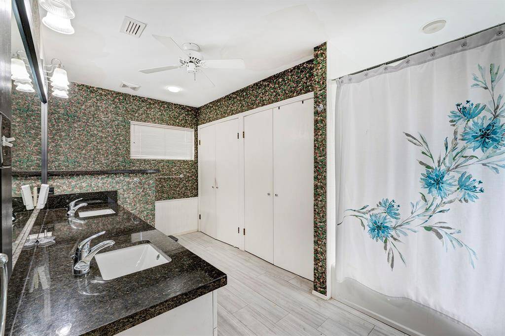 Master bath with double sinks.