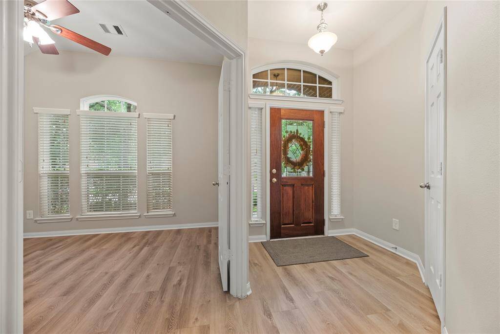 The home office is just off the front entry.