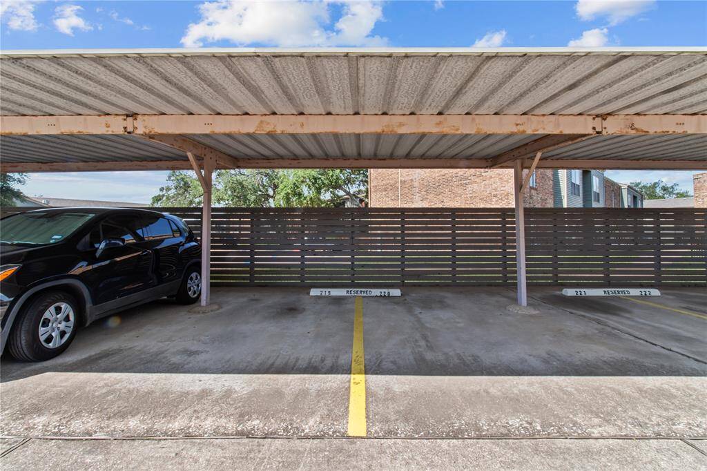 Parking space #219 will be your covered assigned space.