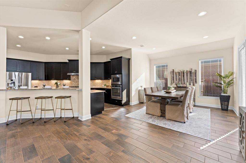 Open concept formal dining.