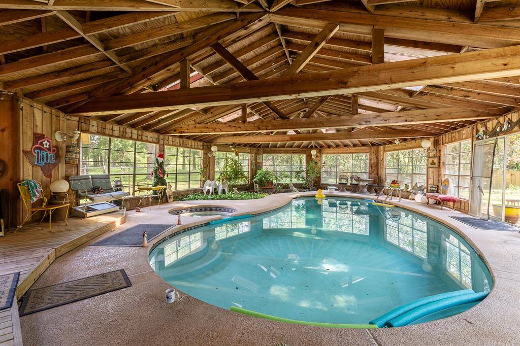 Incredible pool house with hot tub and sauna