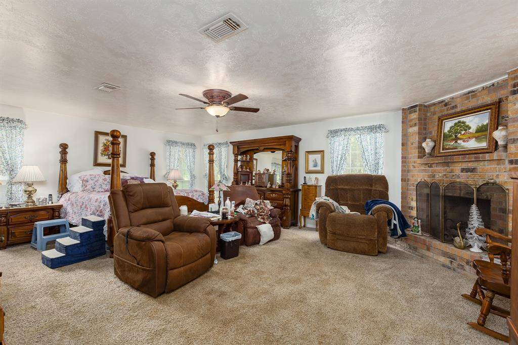 HUGE primary bedroom with private fireplace