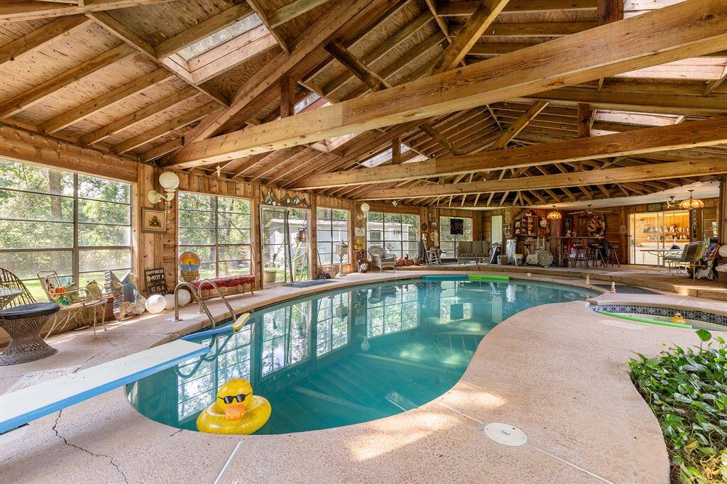 Enclosed pool house for year round use